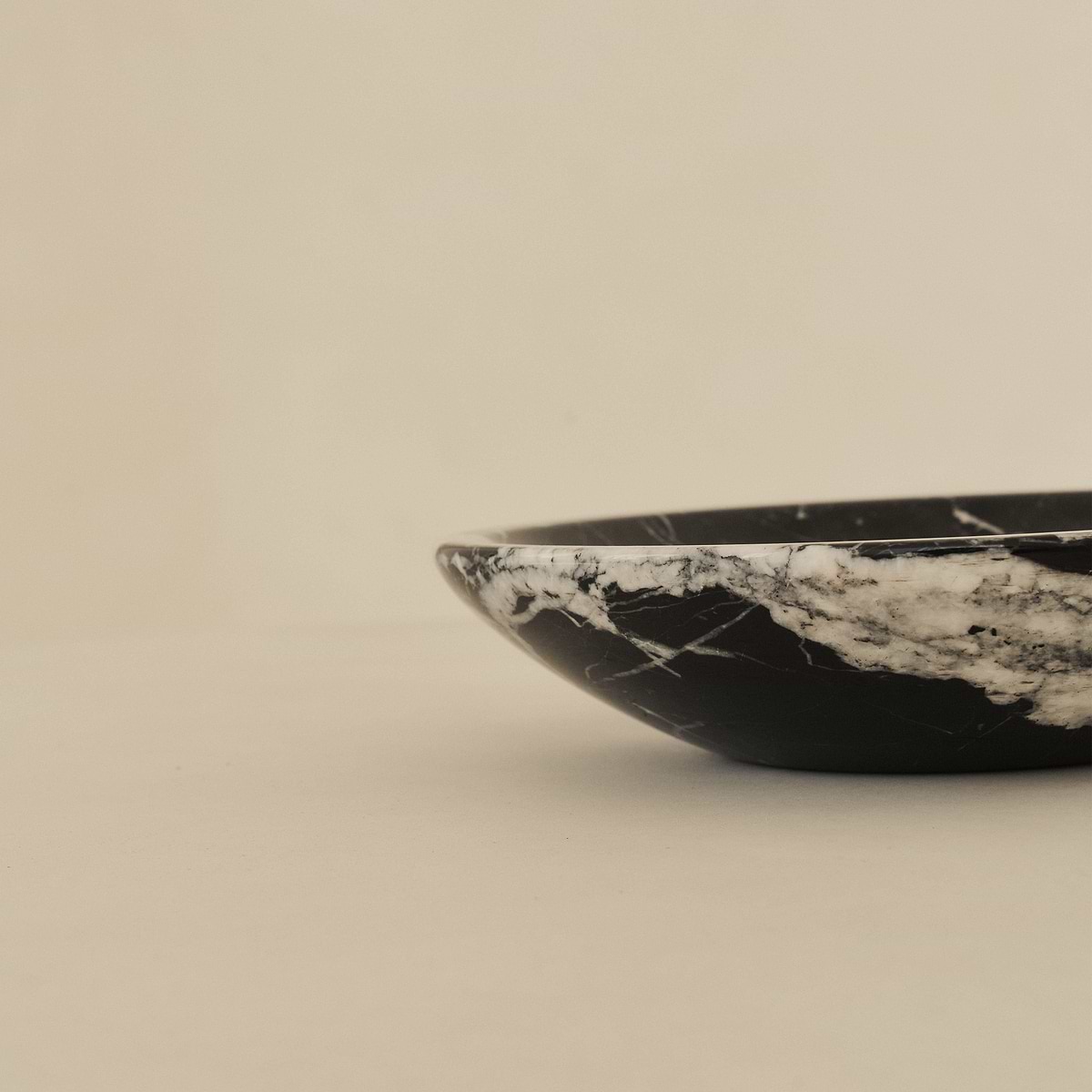 Marbelle - Large Black Marble Decorative Bowl