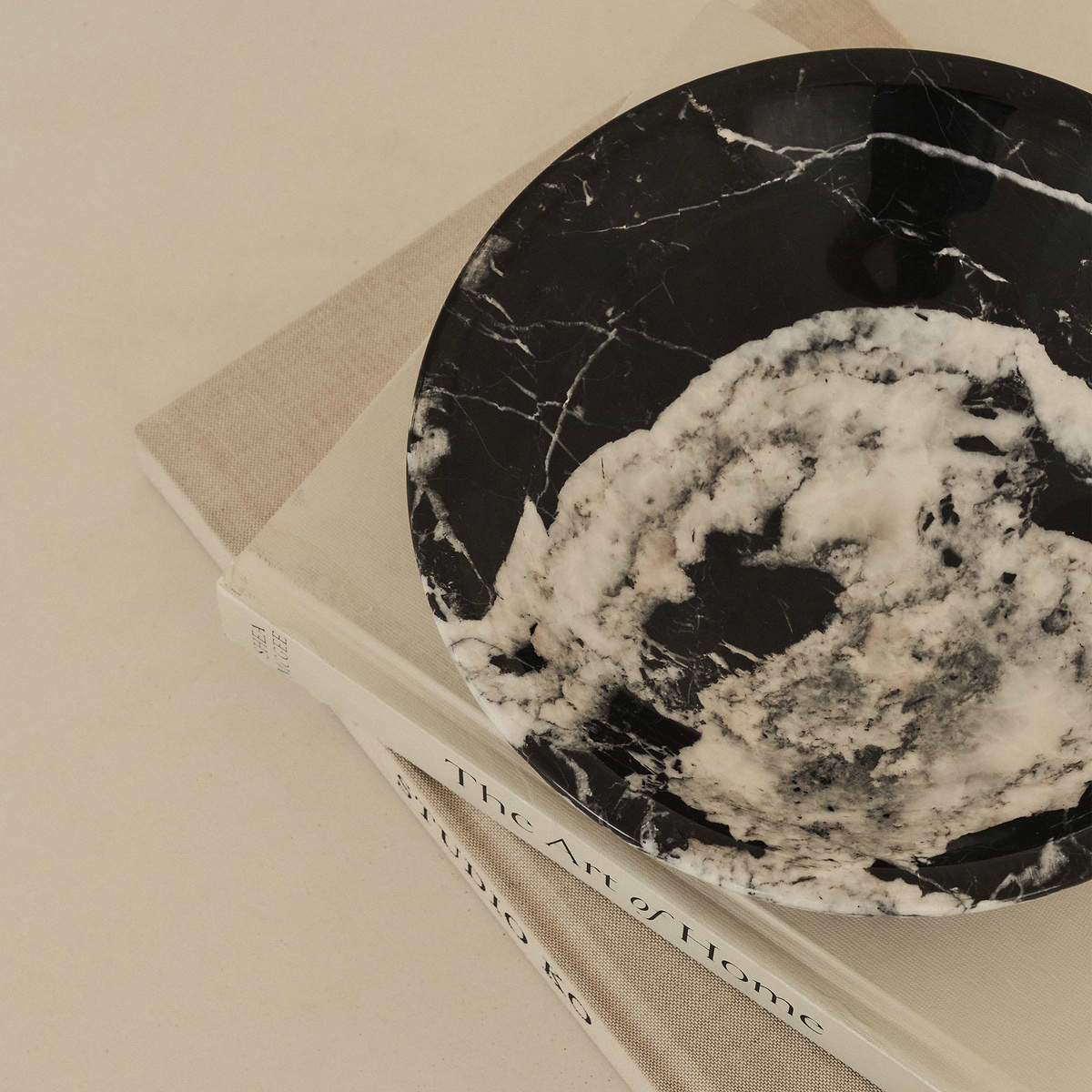 Marbelle - Large Black Marble Decorative Bowl