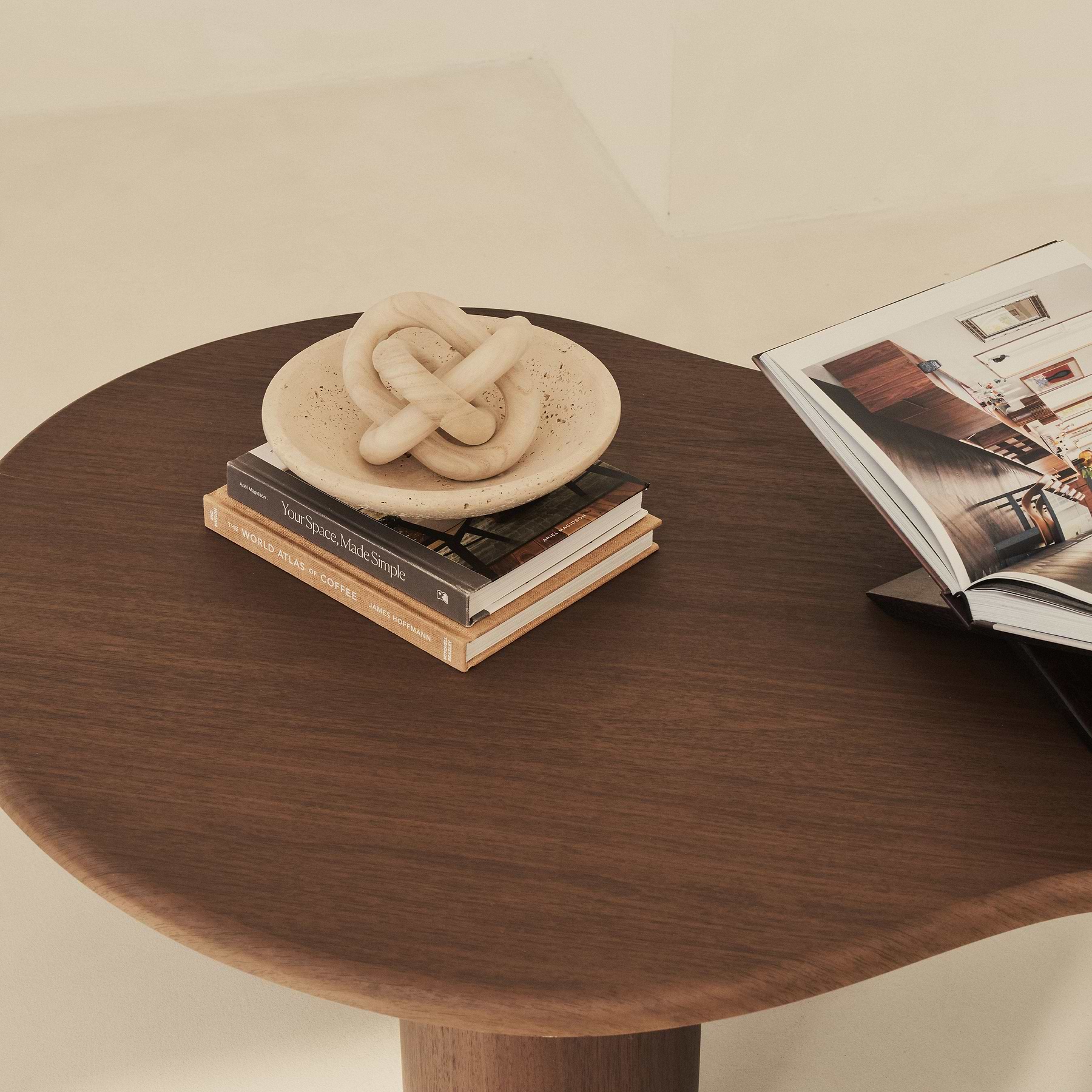 Marbelle - Large Cream Travertine Decorative Bowl