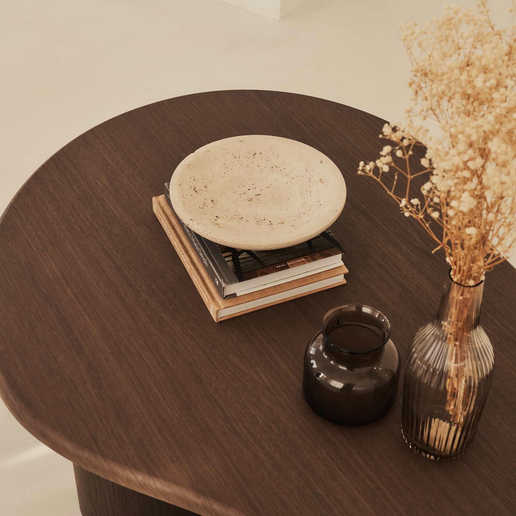 Marbelle - Large Cream Travertine Decorative Bowl