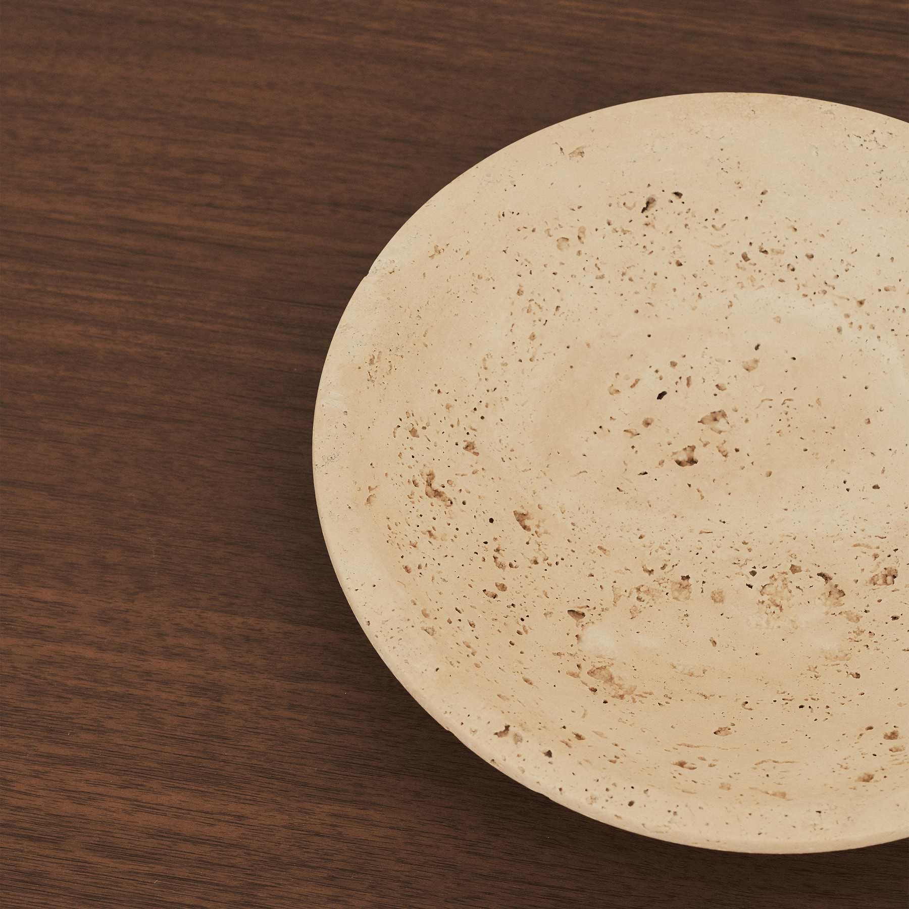 Marbelle - Large Cream Travertine Decorative Bowl