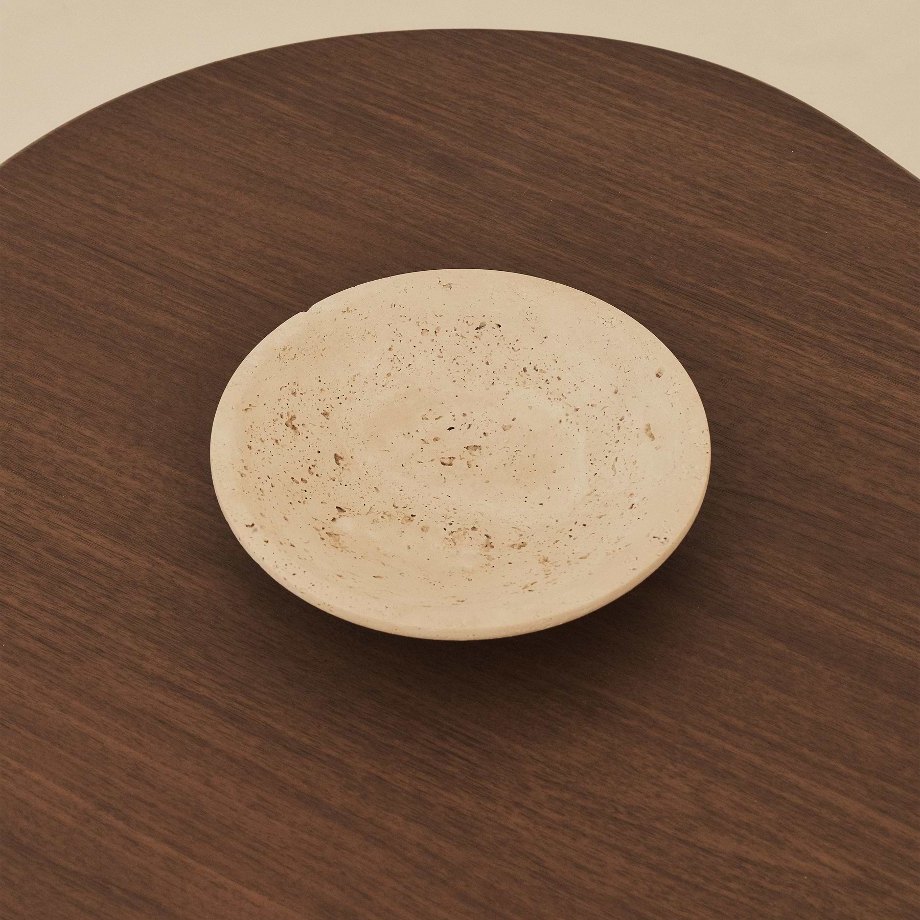 Marbelle - Large Cream Travertine Decorative Bowl