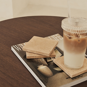 Marbelle - Cream Travertine Coasters Set of 4 Square
