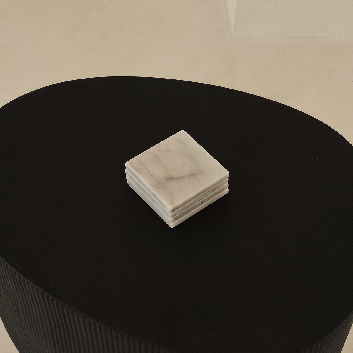 Marbelle - White Marble Coasters Set of 4 Square