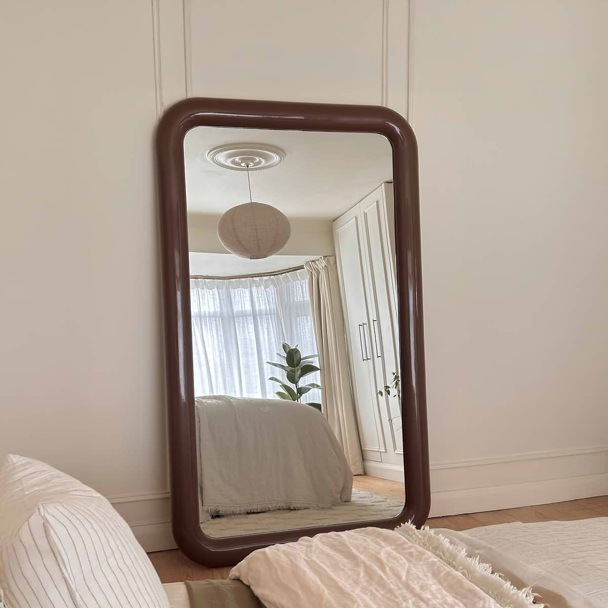 Obsidian - Full Length Rectangular Chocolate Gloss Extra Large Mirror 200cm x 120cm