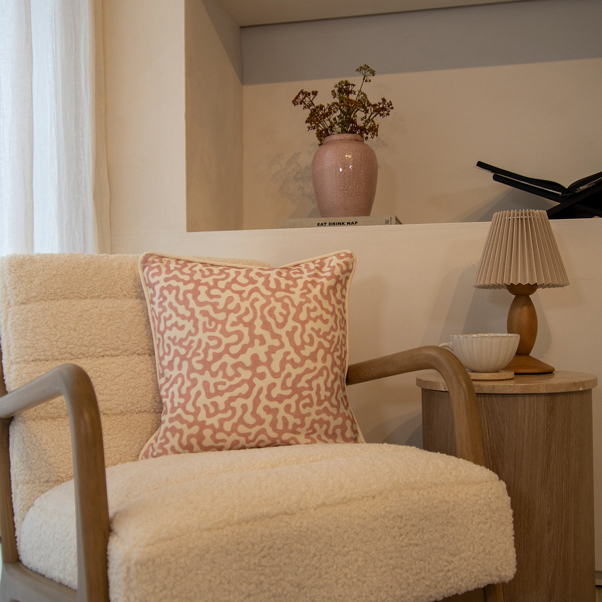 Pakko - Rose Printed Fabric Cushion