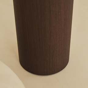 Madison - Dark Wood Round Wooden Minimal Plinth