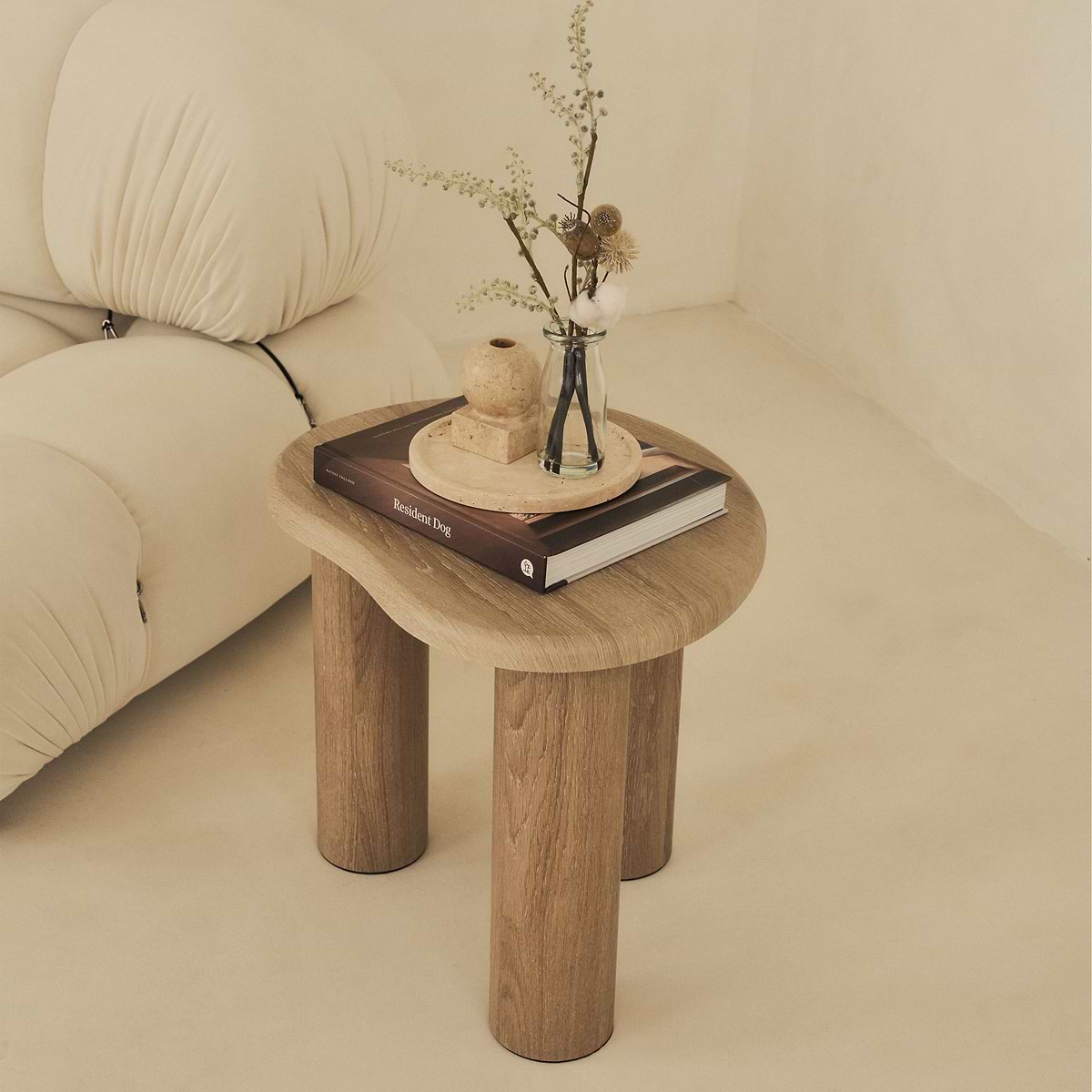 Savanna - Washed Wood Irregular Wooden Side Table