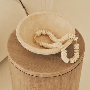 Madison - Washed Wood Round Wooden Minimal Pedestal