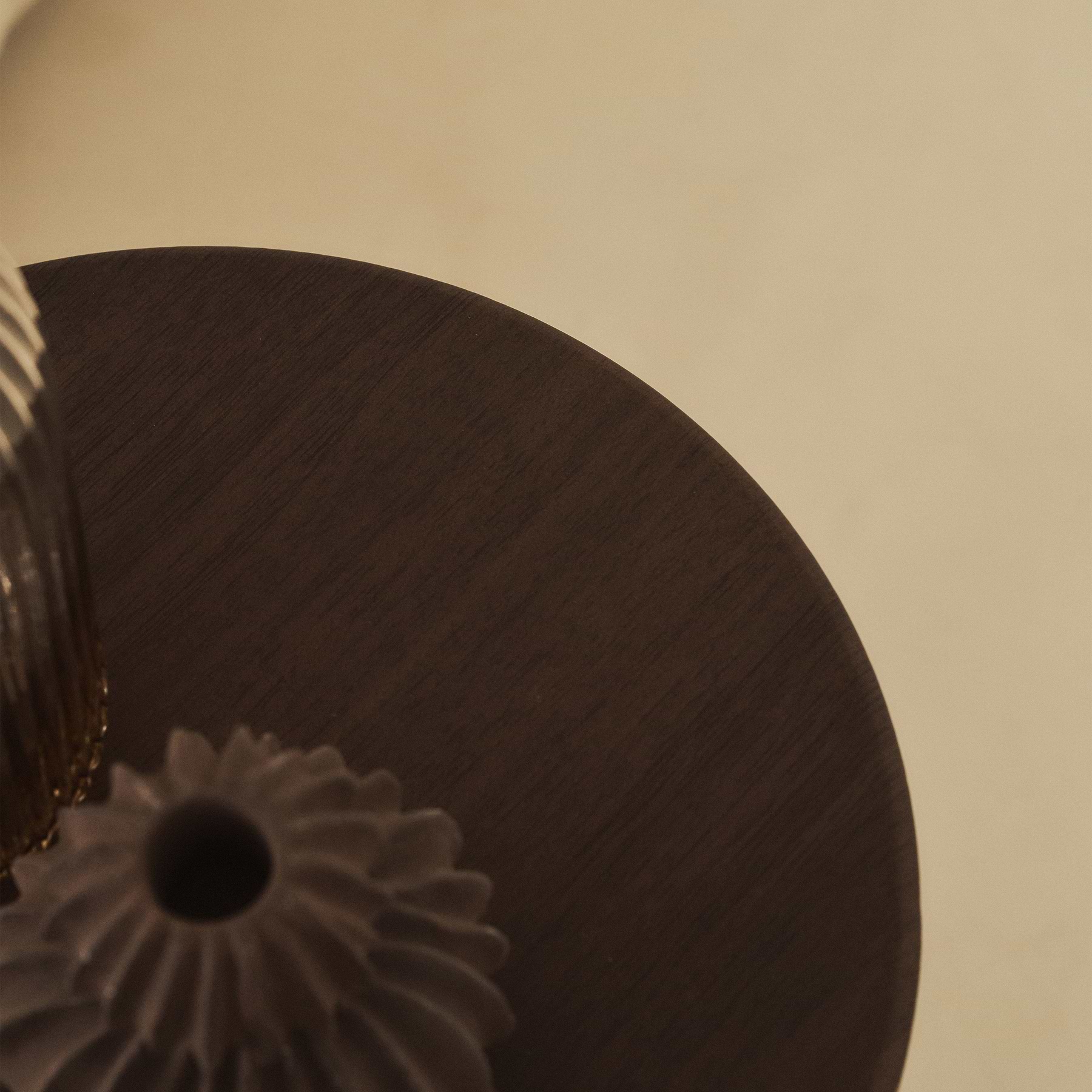 Madison - Dark Wood Round Wooden Minimal Pedestal
