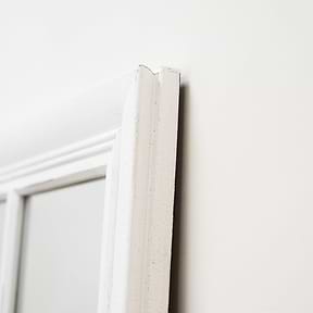 Sasha - White Shabby Chic Full Length Window Mirror 180cm x 100cm