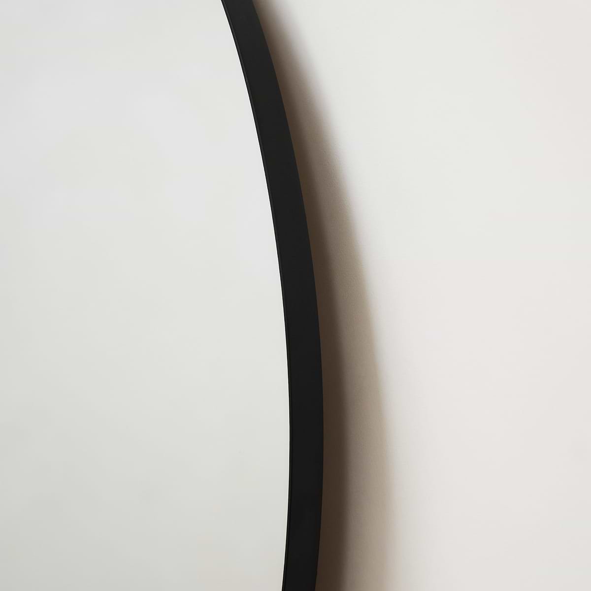 Theo - Black Round Metal Extra Large Wall Mirror 120cm x 120cm