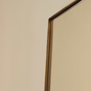 Theo - Gold Rectangular Metal Wall Mirror 90cm x 60cm