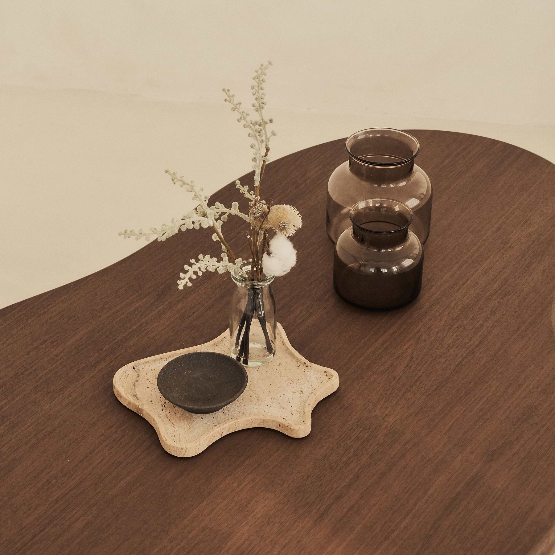 Travara - Cream Travertine Irregular Decorative Tray