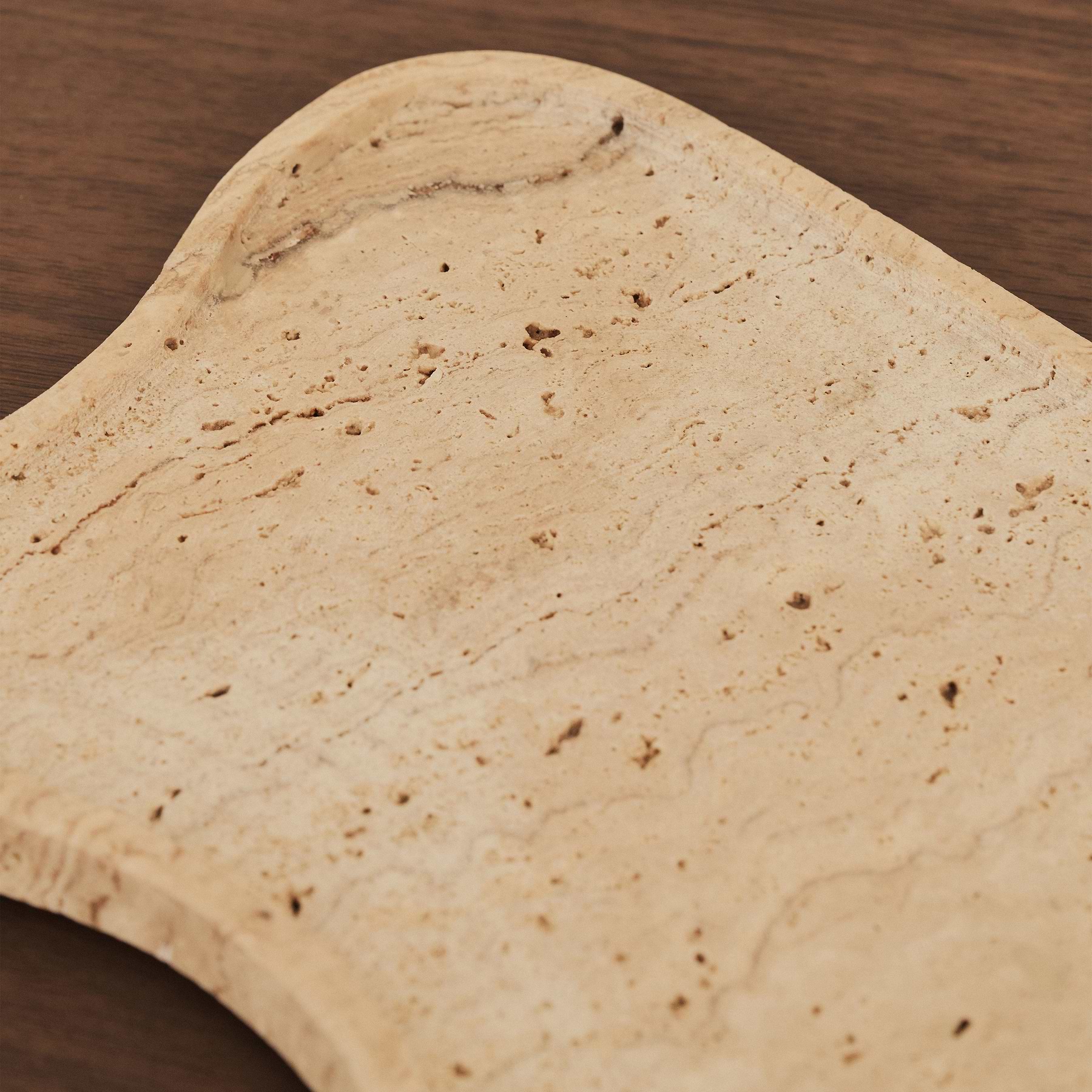 Travara - Cream Travertine Irregular Decorative Tray