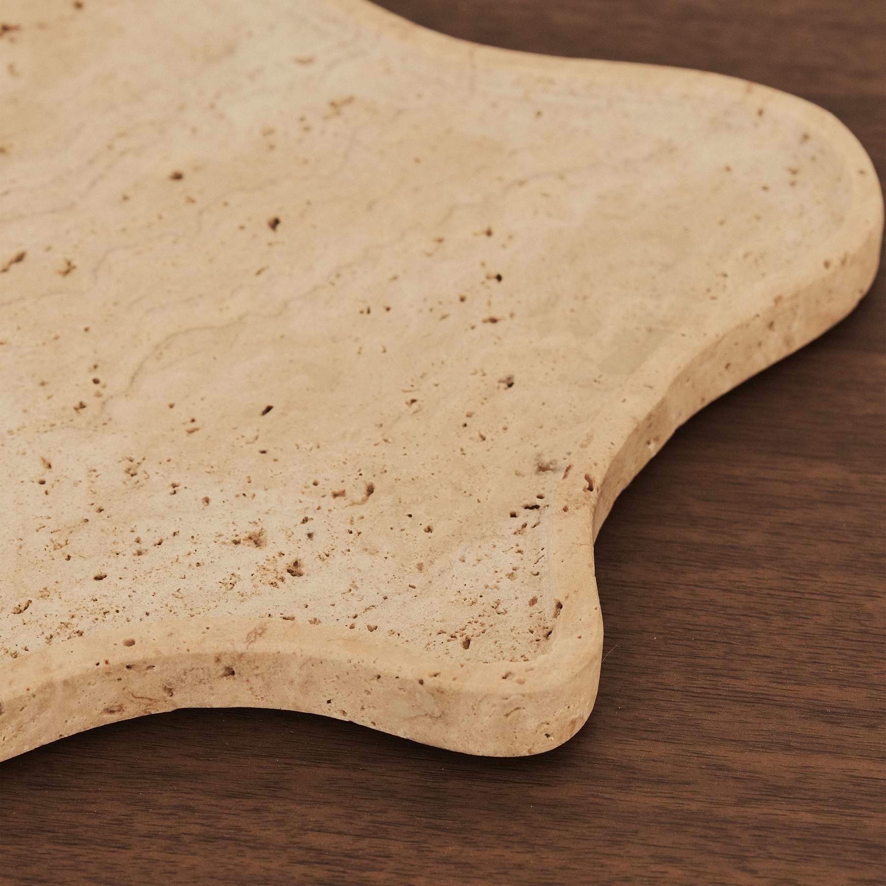 Travara - Cream Travertine Irregular Decorative Tray