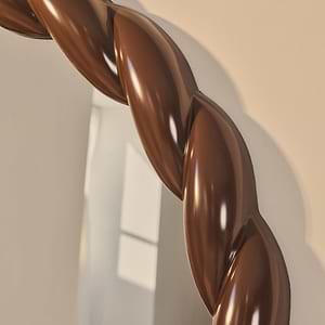 Ophelia - Full Length Arched Rope Twist Chocolate Gloss Extra Large Mirror 180cm x 105cm