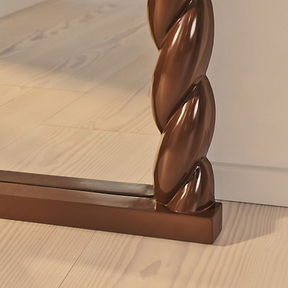 Ophelia - Full Length Arched Rope Twist Chocolate Gloss Extra Large Mirror 180cm x 105cm