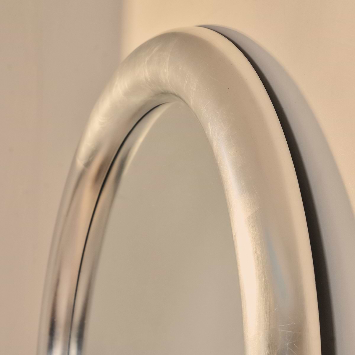 Obsidian - Full Length Arched Brushed Chrome Extra Large Mirror 200cm x 120cm