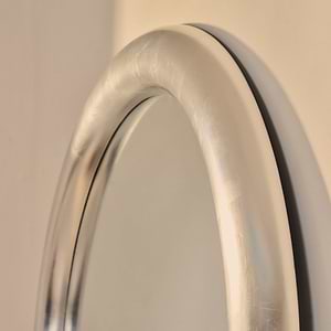 Obsidian - Full Length Arched Brushed Chrome Extra Large Mirror 200cm x 120cm