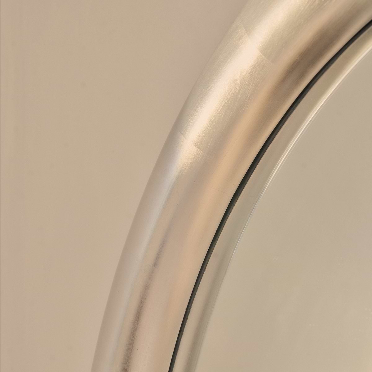 Obsidian - Full Length Arched Brushed Chrome Extra Large Mirror 200cm x 120cm