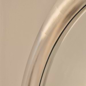 Obsidian - Full Length Arched Brushed Chrome Extra Large Mirror 200cm x 120cm