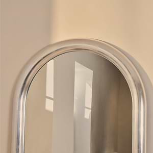 Obsidian - Full Length Arched Brushed Chrome Extra Large Mirror 200cm x 120cm