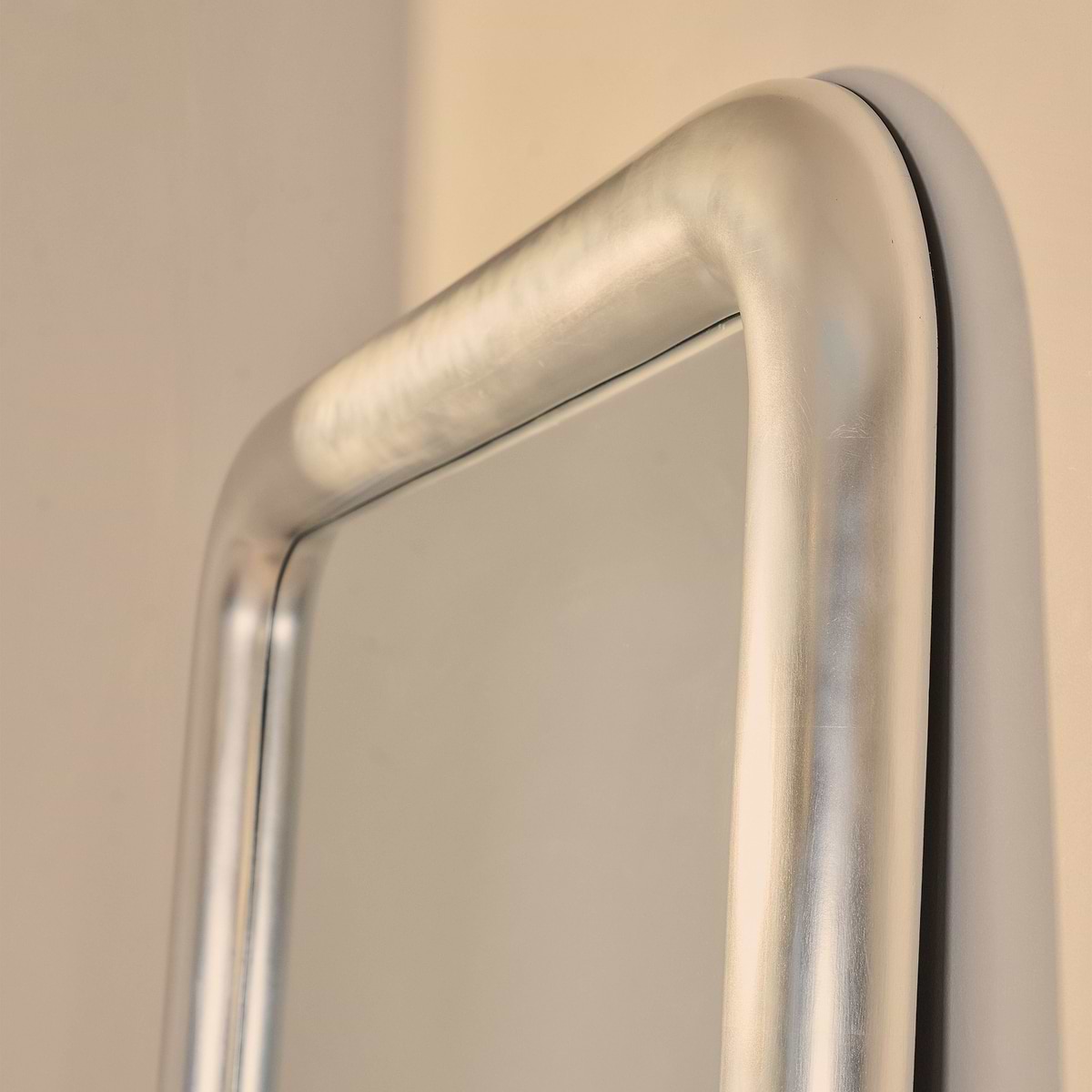 Obsidian - Full Length Rectangular Brushed Chrome Extra Large Mirror 200cm x 120cm