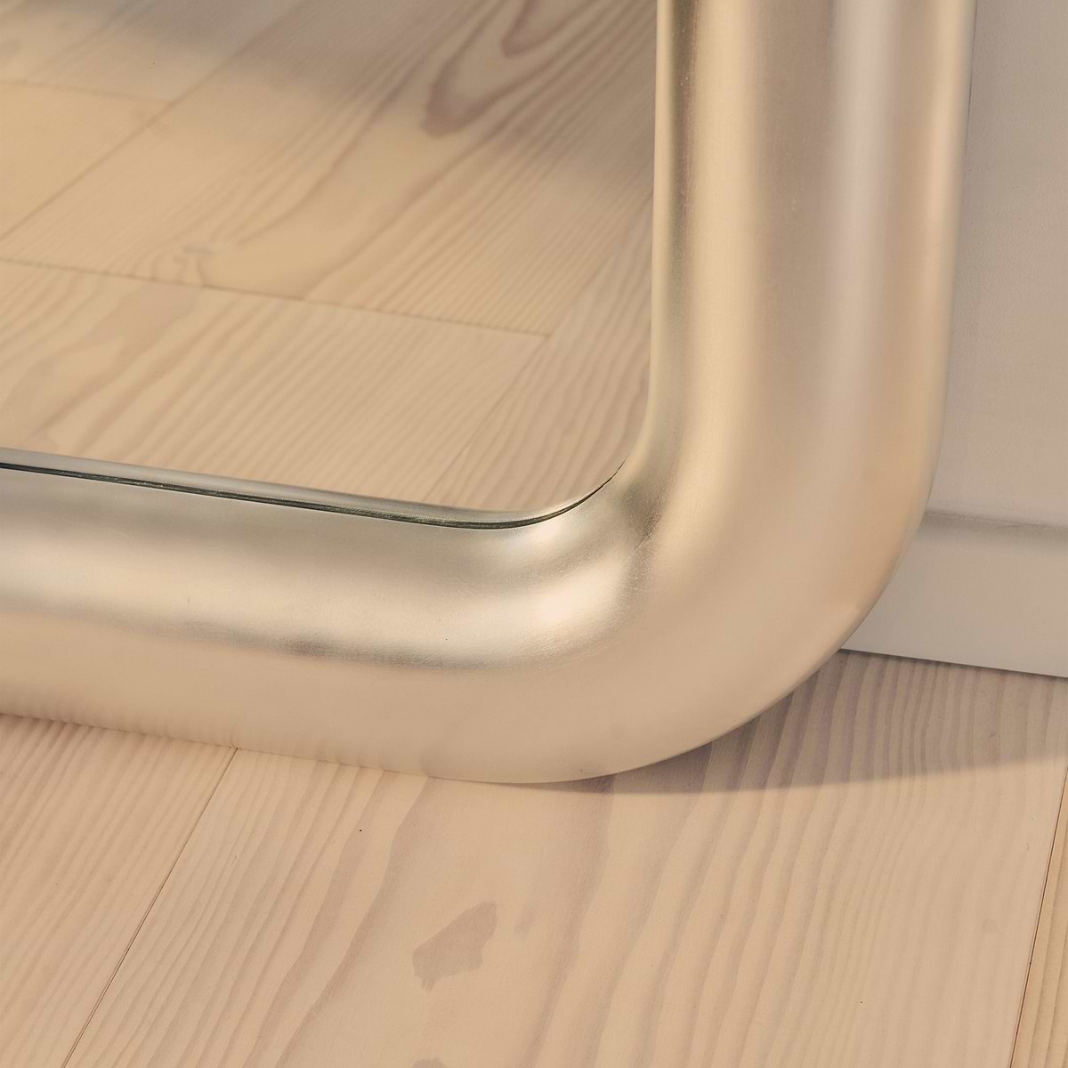 Obsidian - Full Length Rectangular Brushed Chrome Extra Large Mirror 200cm x 120cm