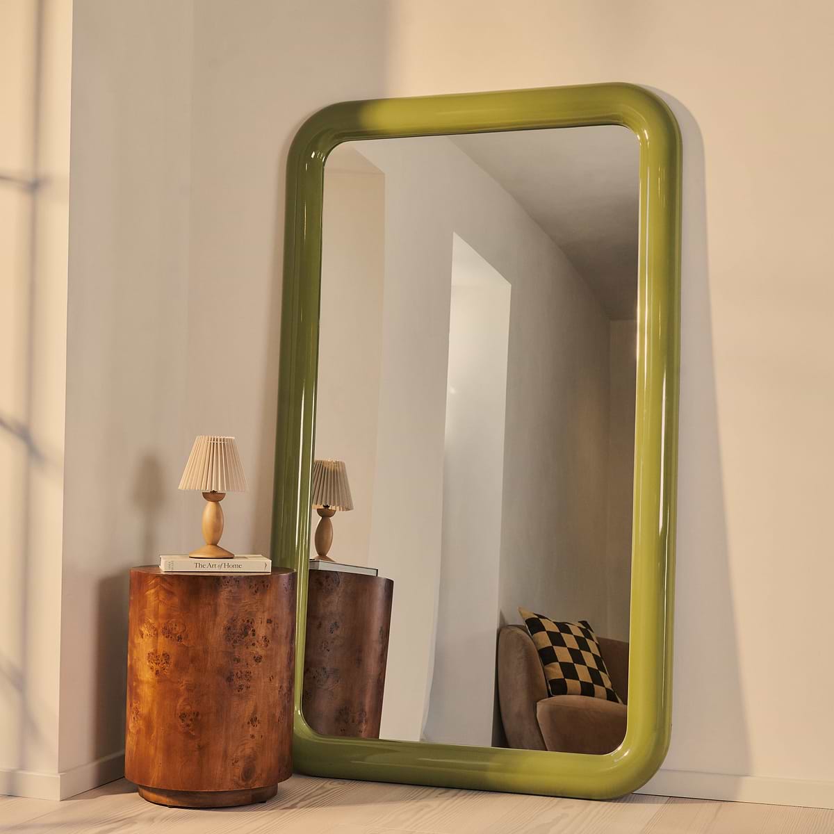 Obsidian - Full Length Rectangular Olive Gloss Extra Large Mirror 200cm x 120cm