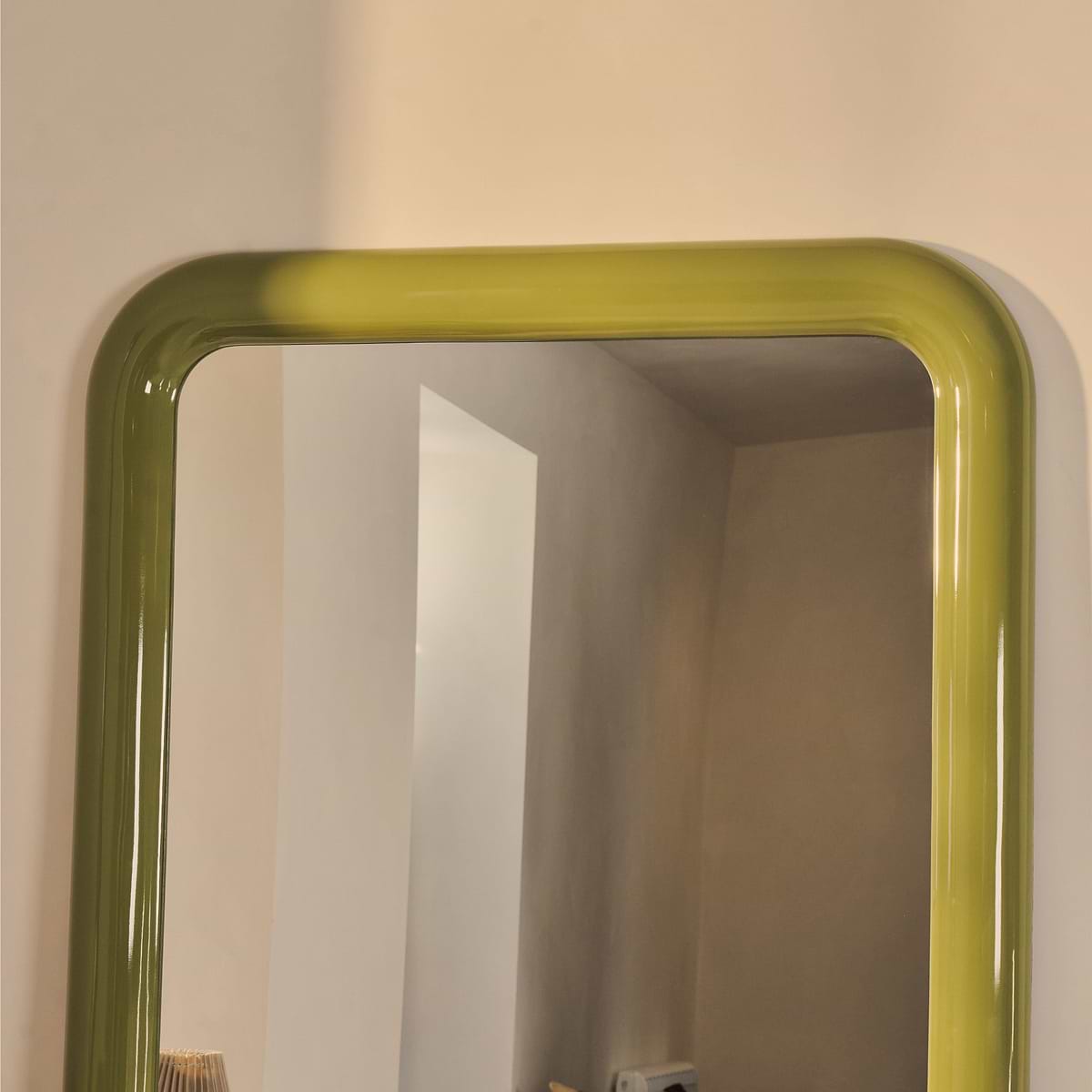 Obsidian - Full Length Rectangular Olive Gloss Extra Large Mirror 200cm x 120cm