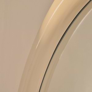 Obsidian - Full Length Arched Ivory Gloss Extra Large Mirror 200cm x 120cm
