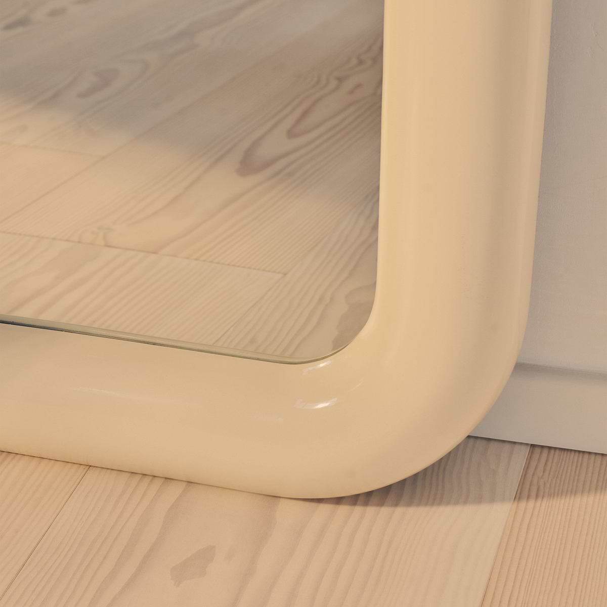 Obsidian - Full Length Arched Ivory Gloss Extra Large Mirror 200cm x 120cm