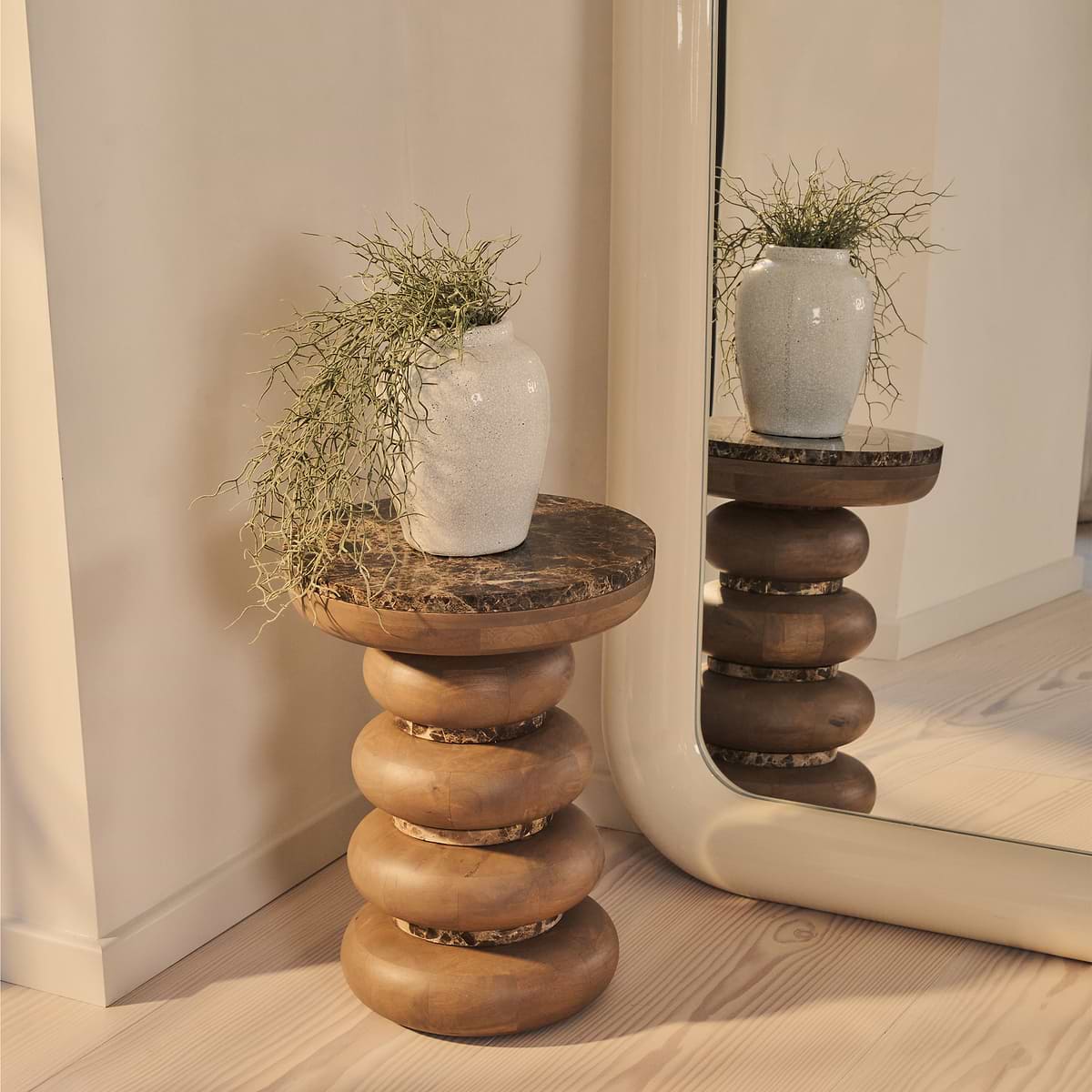 Obsidian - Full Length Arched Ivory Gloss Extra Large Mirror 200cm x 120cm