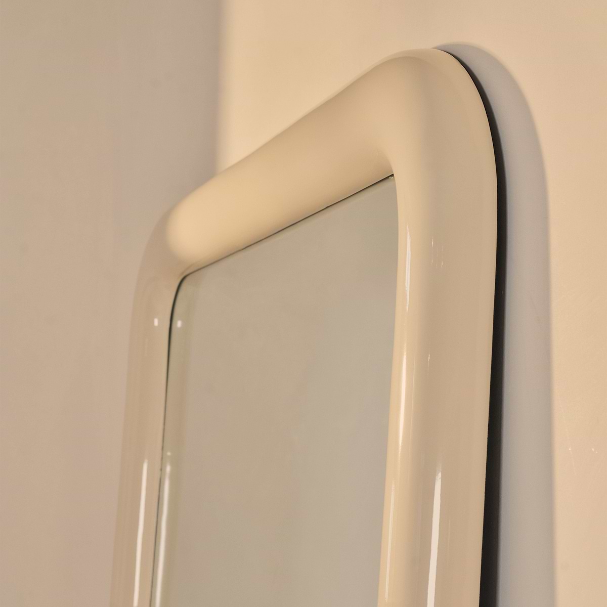 Obsidian - Full Length Rectangular Ivory Gloss Extra Large Mirror 200cm x 120cm