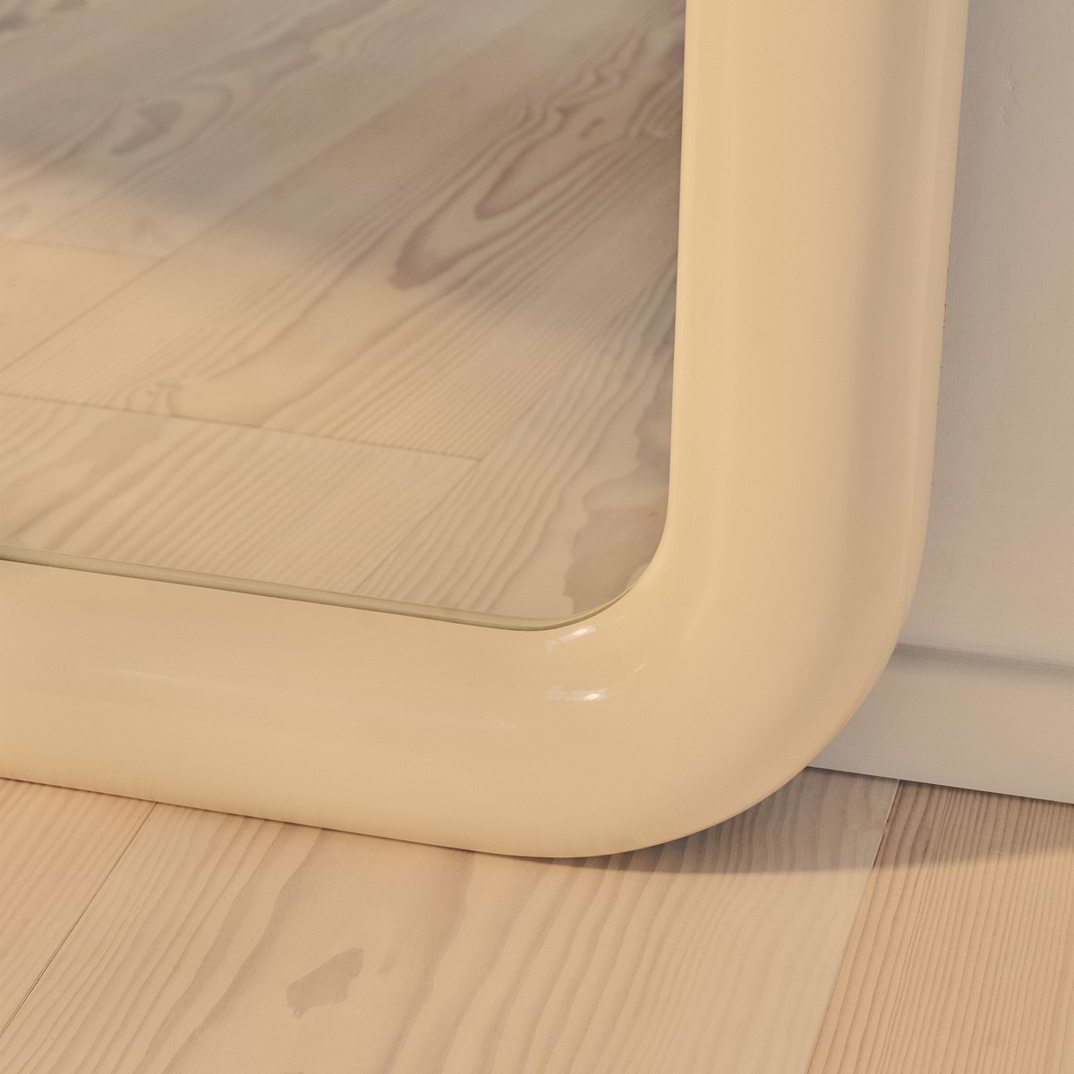 Obsidian - Full Length Rectangular Ivory Gloss Extra Large Mirror 200cm x 120cm