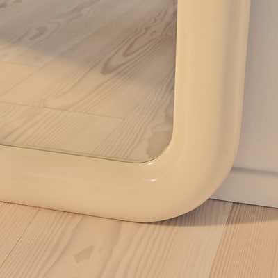 Obsidian - Full Length Rectangular Ivory Gloss Extra Large Mirror 200cm x 120cm