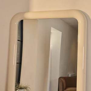 Obsidian - Full Length Rectangular Ivory Gloss Extra Large Mirror 200cm x 120cm