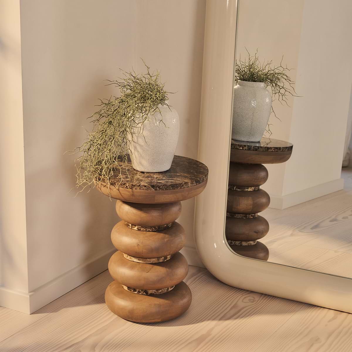 Obsidian - Full Length Rectangular Ivory Gloss Extra Large Mirror 200cm x 120cm