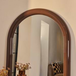 Obsidian - Full Length Arched Chocolate Gloss Extra Large Mirror 200cm x 120cm