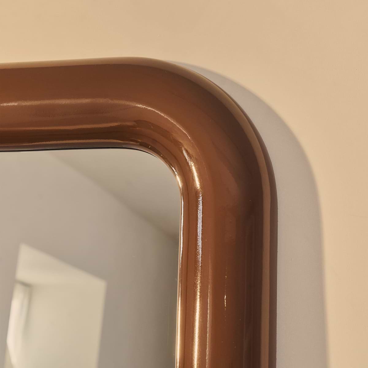 Obsidian - Full Length Rectangular Chocolate Gloss Extra Large Mirror 200cm x 120cm