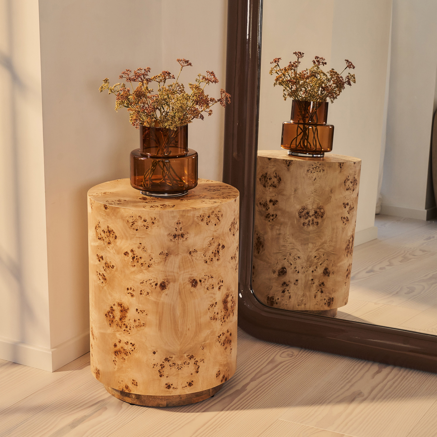 Obsidian - Full Length Rectangular Chocolate Gloss Extra Large Mirror 200cm x 120cm