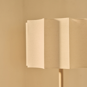 Esme - Beige Gloss Inverted Scallop Shade Floor Lamp