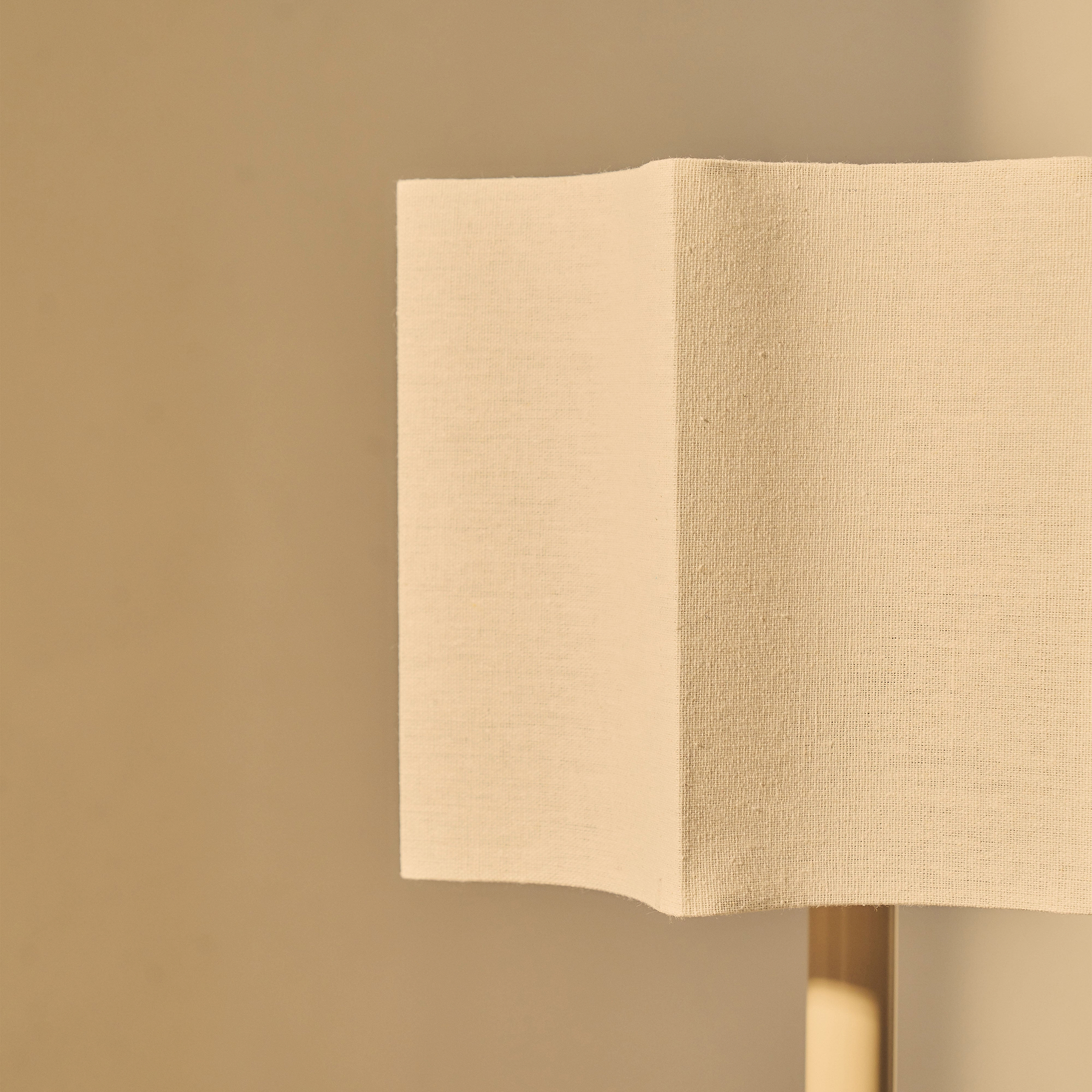 Esme - Beige Gloss Inverted Scallop Shade Floor Lamp