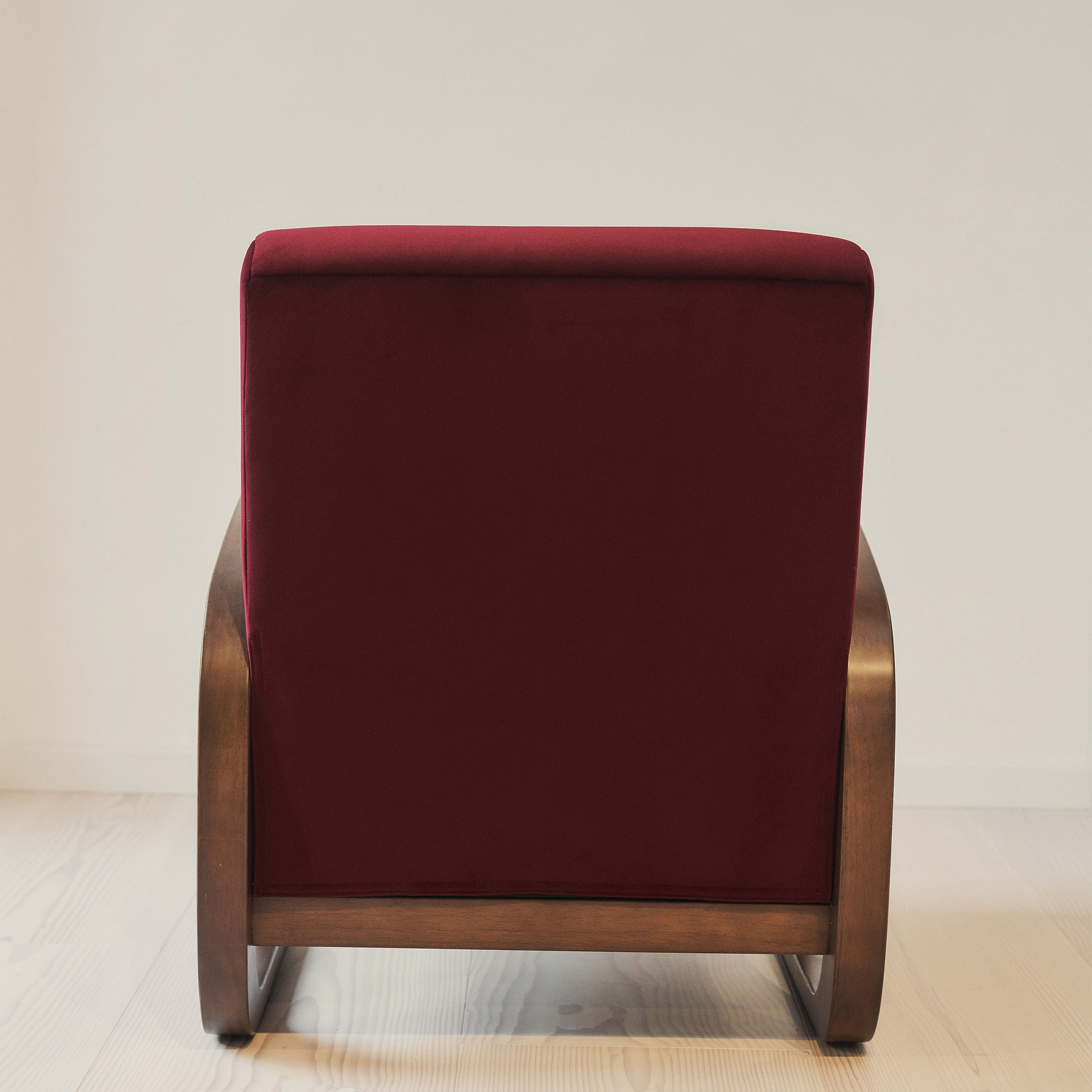 Dalton - Velvet Accent Chair Merlot Red & Dark Wood