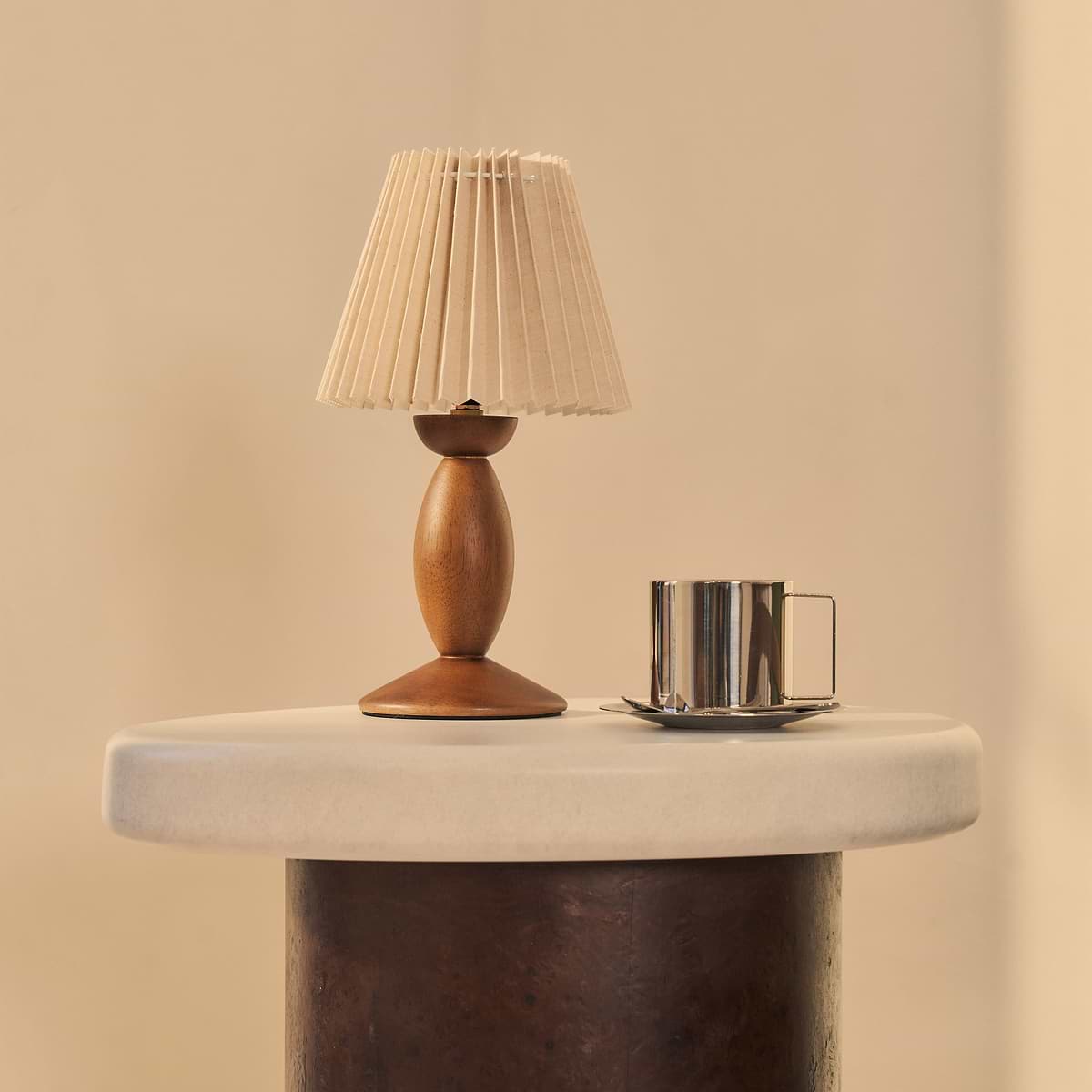 Aegean - Dark Burl Wood & Concrete Irregular Side Table