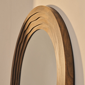 Lucelle - Extra Large Full Length Warm Wood Arched Mirror 200cm x 100cm