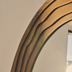 Lucelle - Extra Large Full Length Warm Wood Arched Mirror 200cm x 100cm