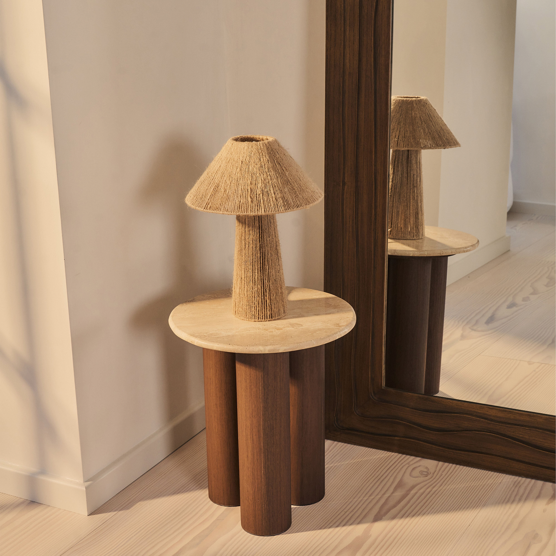 Lucelle - Extra Large Full Length Warm Wood Arched Mirror 200cm x 100cm