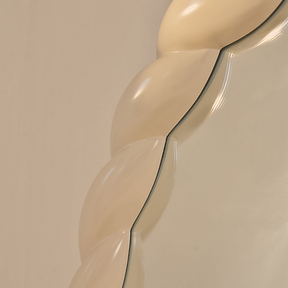 Ophelia - Full Length Arched Rope Twist Ivory Gloss Extra Large Mirror 180cm x 105cm